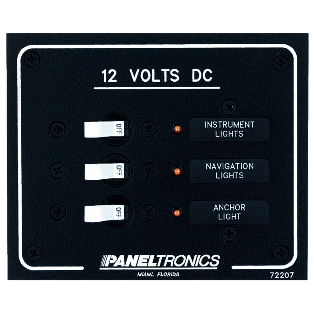 Image 1: Paneltronics Standard DC 3 Position Breaker Panel w/LEDs