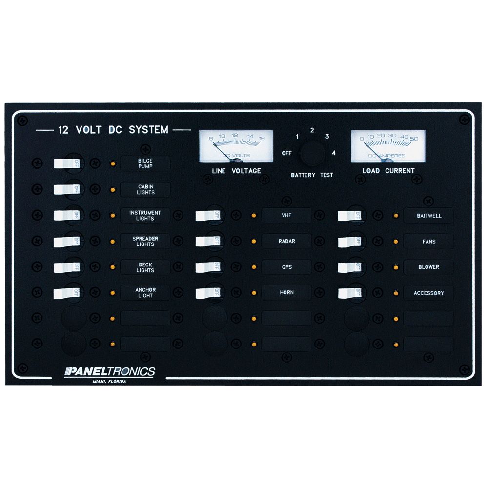 Image 1: Paneltronics Standard DC 20 Position Breaker Panel & Meter