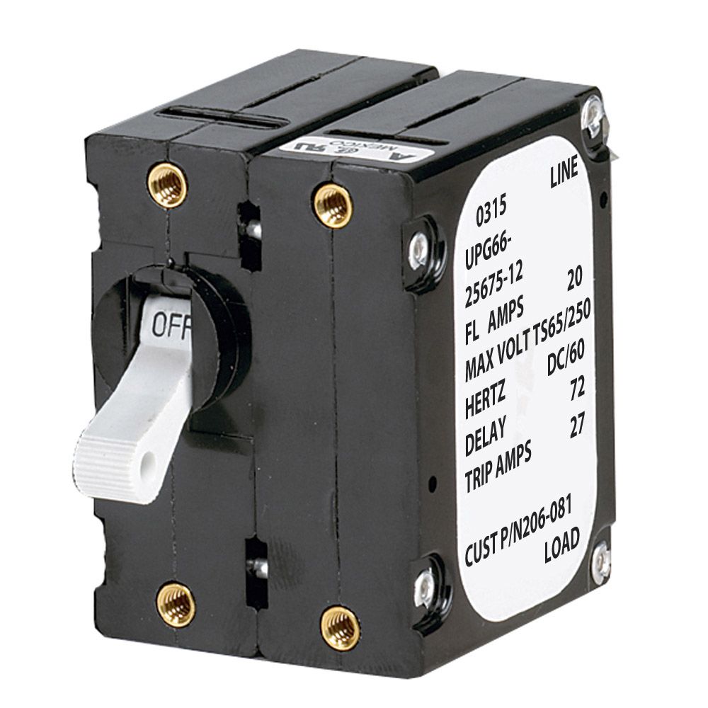 Image 1: Paneltronics 'A' Frame Magnetic Circuit Breaker - 20 Amps - Double Pole