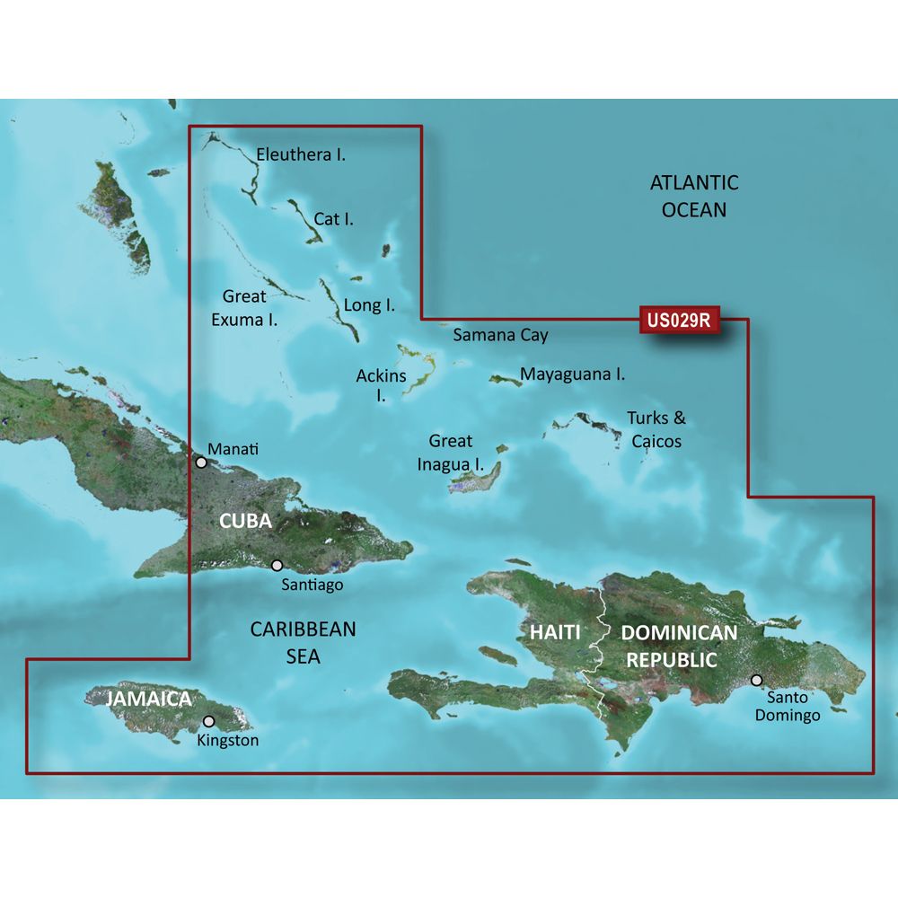 Image 1: Garmin BlueChart® g3 Vision® HD - VUS029R - Southern Bahamas - microSD™/SD™