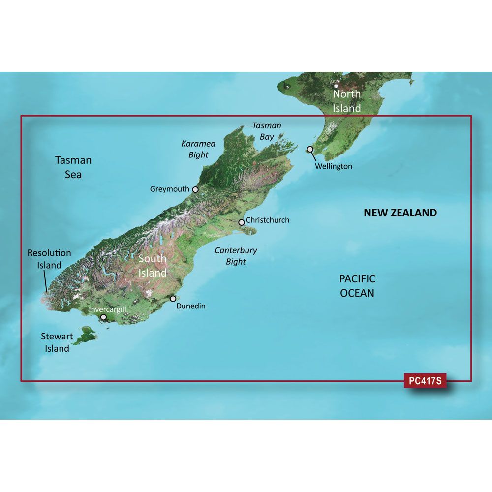 Image 1: Garmin BlueChart® g3 Vision® HD - VPC417S - New Zealand South - microSD™/SD™