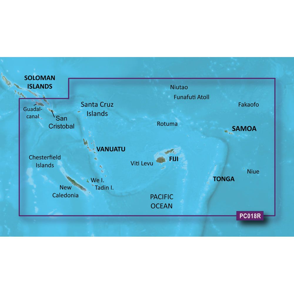 Image 1: Garmin BlueChart® g3 Vision® HD - VPC018R - New Caledonia - Fiji - microSD™/SD™