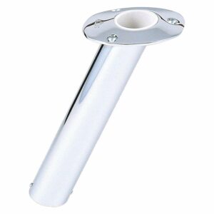 Image 1: Lee's 30° Stainless Steel Flush Mount Rod Holder - 2" O.D.