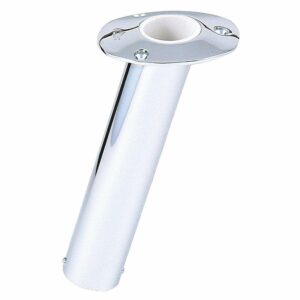Image 1: Lee's 15° Stainless Steel Flush Mount Rod Holder - 2.25" O.D.