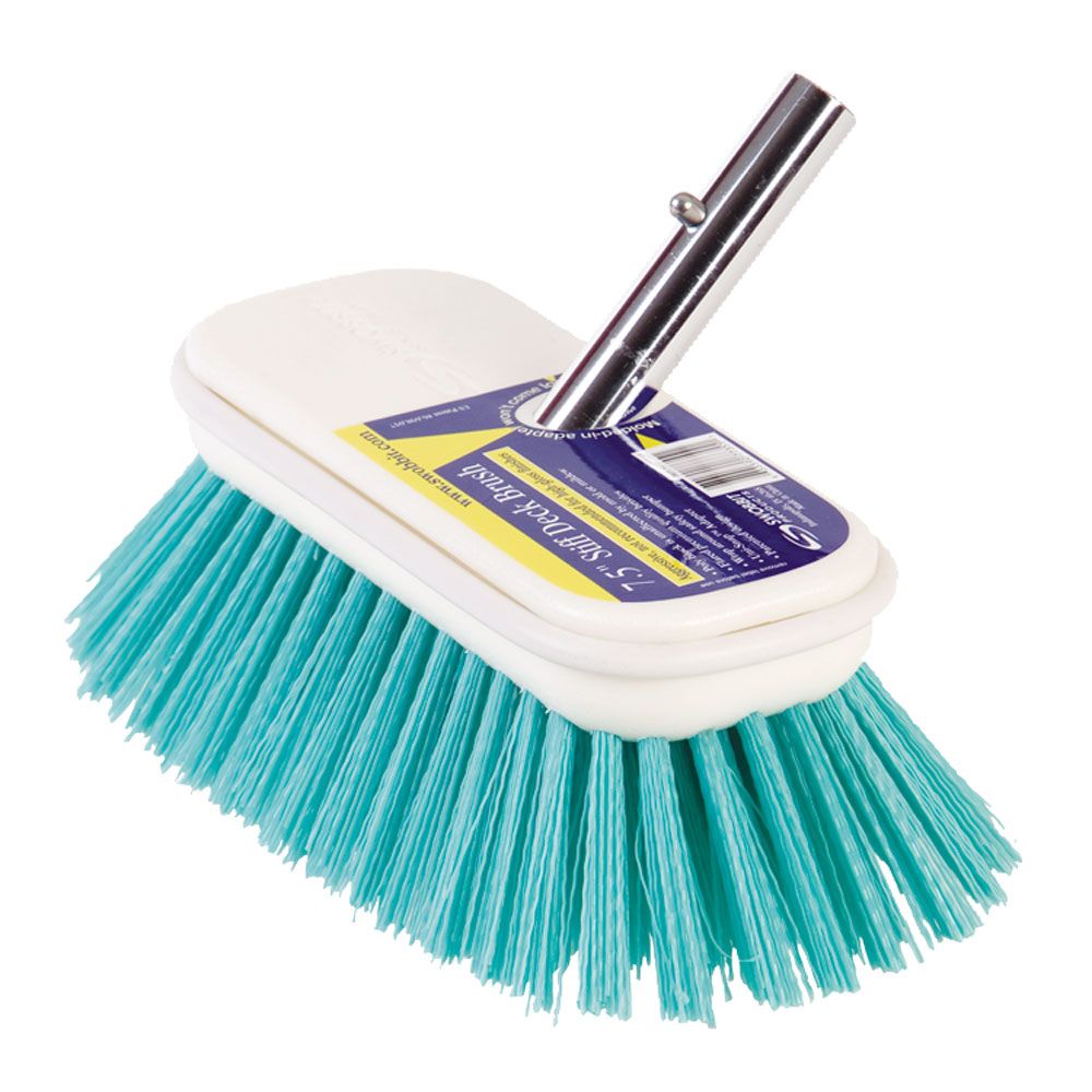 Image 1: Swobbit 7.5" Stiff Cleaning Brush - Green