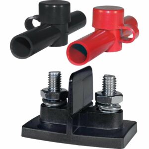 Image 1: Blue Sea 2017 Dual PowerPost Cable Connectors - 2 x 3/8"