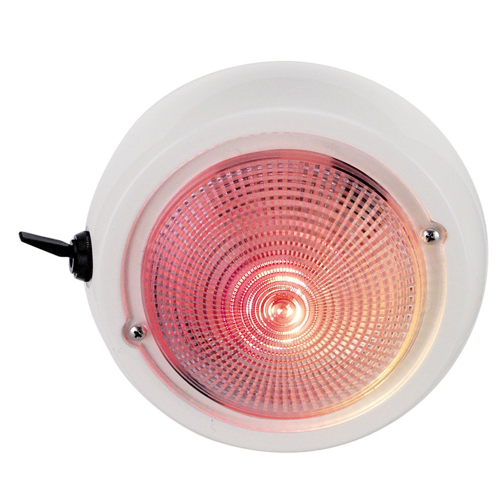 Image 1: Perko Dome Light w/Red & White Bulbs