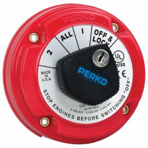 Image 1: Perko 8504DP Medium Duty Battery Selector Switch w/Alternator Field Disconnect & Key Lock
