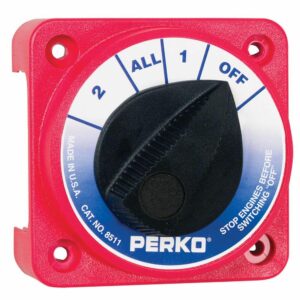 Image 1: Perko Compact Medium Duty Battery Selector Switch w/o Key Lock
