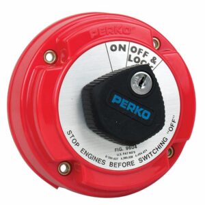 Image 1: Perko Medium Duty Main Battery Disconnect Switch w/Alternator Field Disconnect & Key Lock