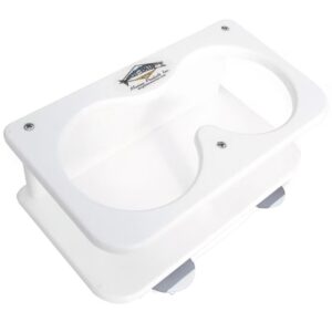 Image 1: Deep Blue Marine Double Drink Holder w/Suction Cups