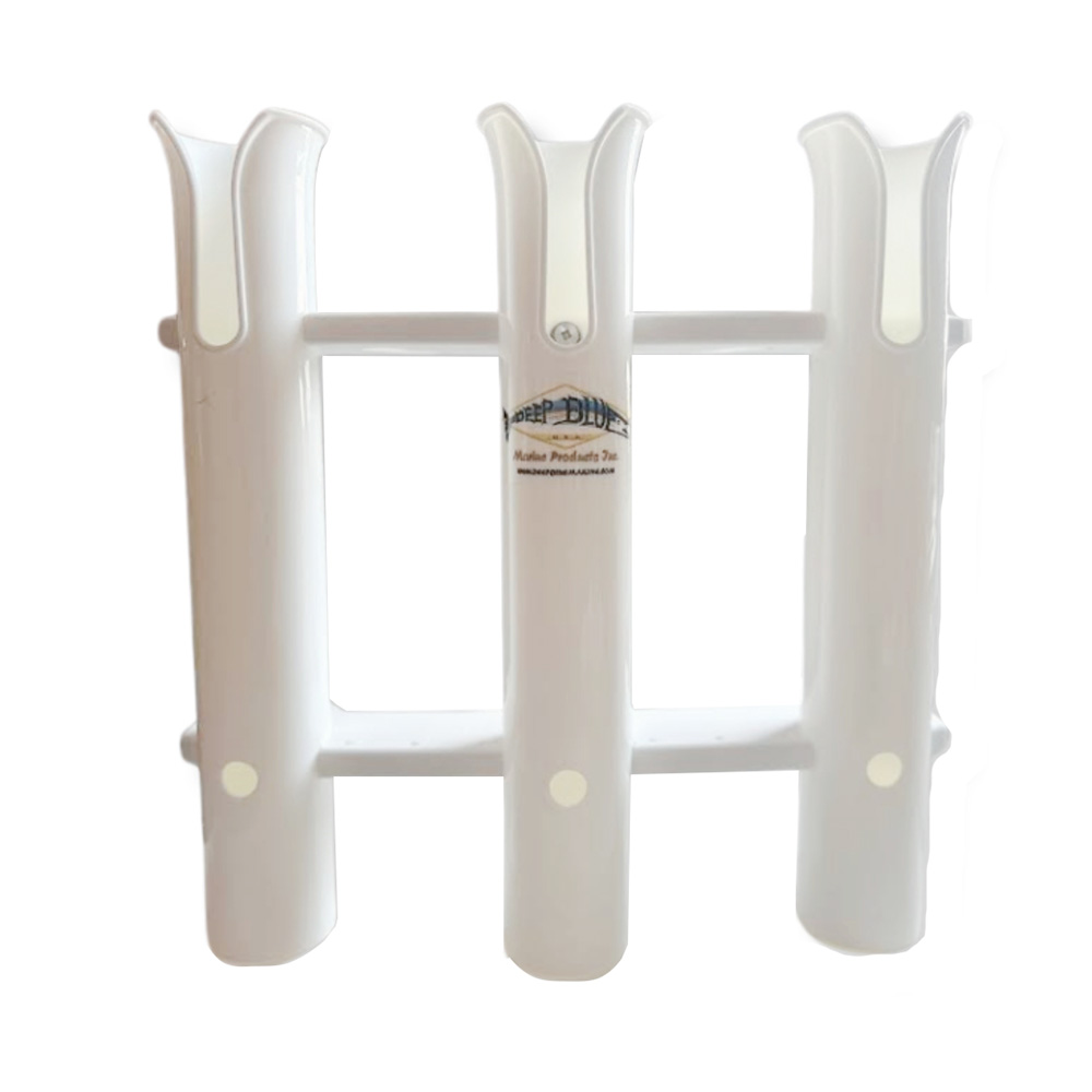 Image 1: Deep Blue Marine RH-3 Poly Rod Holders w/Plier & Knife Storage