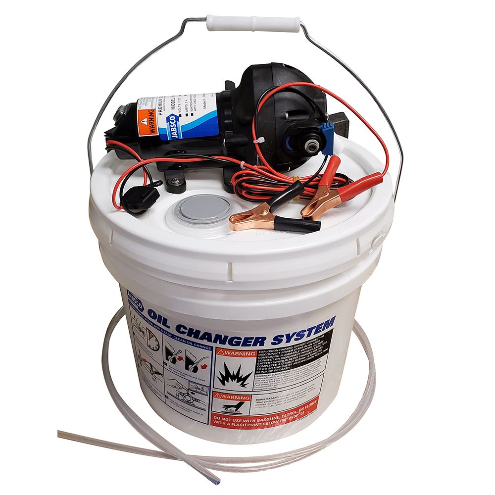 Image 1: Jabsco DIY Oil Change System w/Pump & 3.5 Gallon Bucket