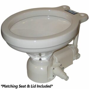 Image 1: Raritan Sea Era QC Electric Toilet - Household Style - Integral Pump - Straight & 90° Discharge - 12v