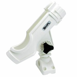 Image 1: Scotty Powerlock Rod Holder White w/241 Side/Deck Mount