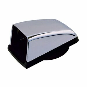 Image 1: Perko Chromalex Cowl Vent - 3" Duct - Chrome Plated Zinc