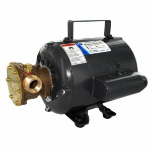 Image 1: Jabsco Bronze AC Motor Pump Unit - 115v