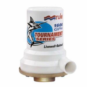 Image 1: Rule Tournament Series Bronze Base 1600 GPH Livewell Pump