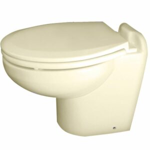 Image 1: Raritan Marine Elegance - Household Style - Bone - Freshwater Solenoid - Smart Toilet Control - 12v