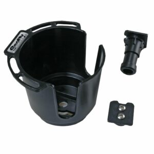 Image 1: Scotty 311 Drink Holder w/Bulkhead/Gunnel Mount & Rod Holder Post Mount - Black