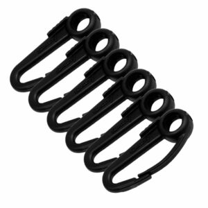 Image 1: Scotty Nylon Snap Hook Black 6-Pack