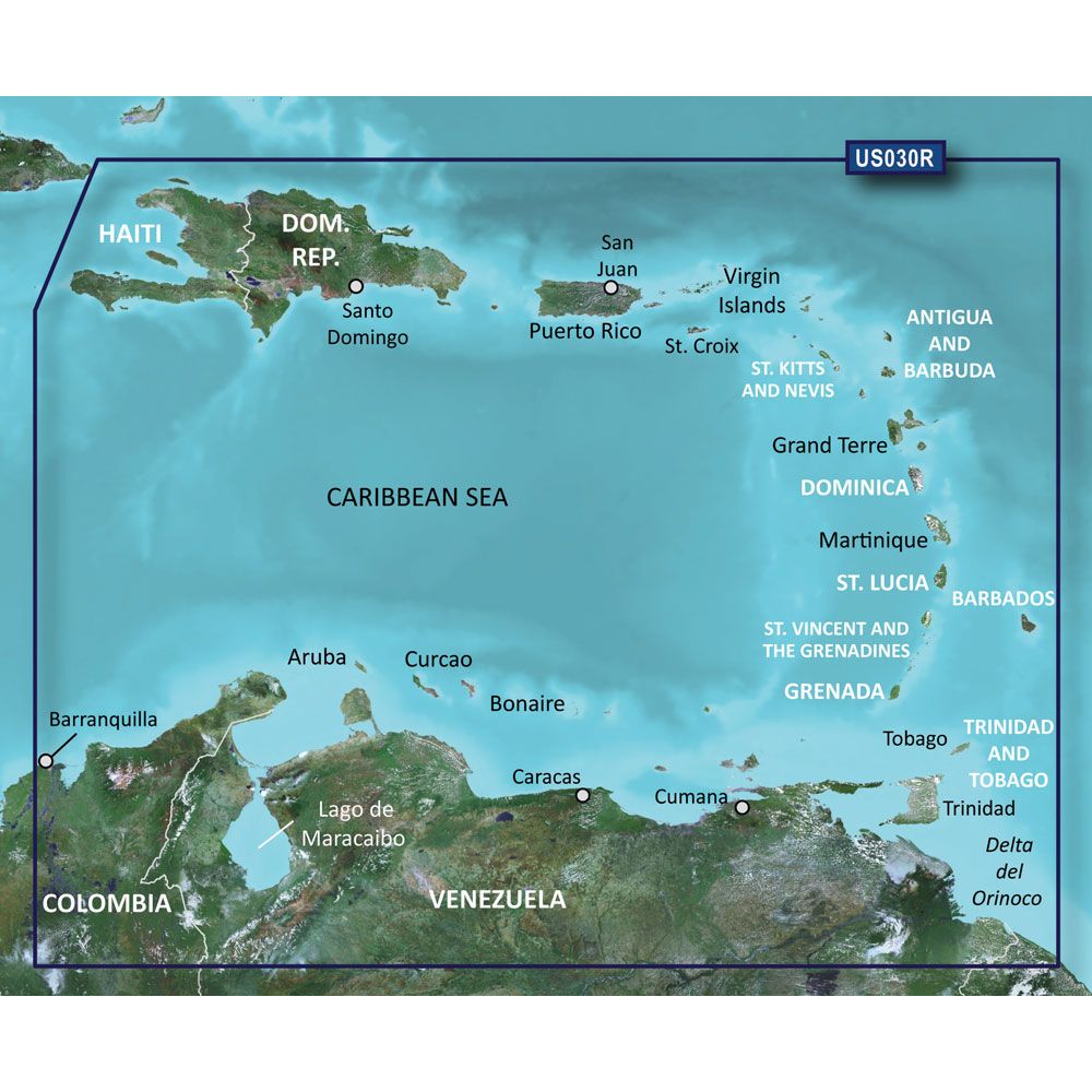 Image 1: Garmin BlueChart® g3 HD - HXUS030R - Southeast Caribbean - microSD™/SD™