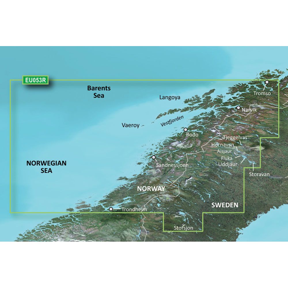 Image 1: Garmin BlueChart® g3 HD - HXEU053R - Trondheim - Tromso - microSD™/SD™