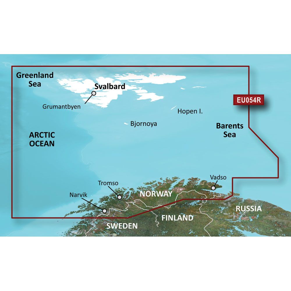 Image 1: Garmin BlueChart® g3 HD - HXEU054R - Vestfjd - Svalbard - Varanger - microSD™/SD™