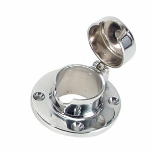 Image 1: Whitecap Chain & Rope Deck Pipe Hinged 1-1/2" Opening