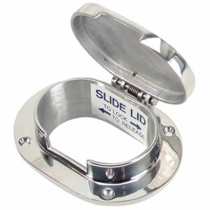 Image 1: Whitecap Chain & Rope Deck Pipe 3-7/8" x 2-1/2" Opening