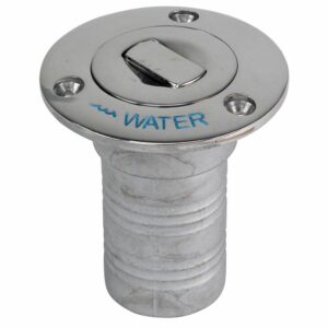 Image 1: Whitecap Bluewater Push Up Deck Fill - 1-1/2" Hose - Water