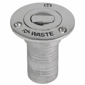 Image 1: Whitecap Bluewater Push Up Deck Fill - 1-1/2" Hose - Waste