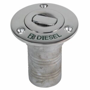 Image 1: Whitecap Bluewater Push Up Deck Fill - 2" Hose - Diesel