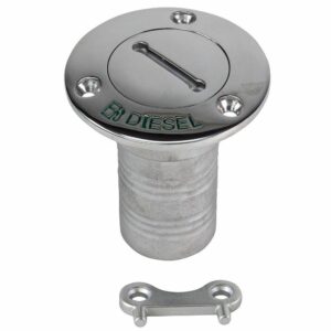 Image 1: Whitecap Hose Deck Fill 1-1/2" Hose Diesel