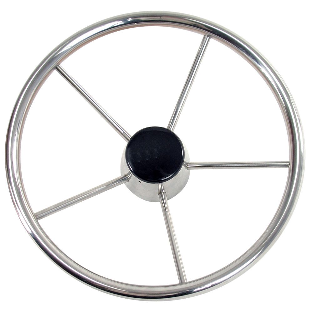 Image 1: Whitecap Destroyer Steering Wheel - 15" Diameter
