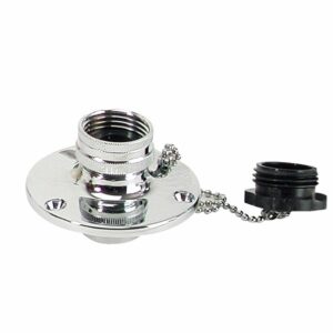 Image 1: Whitecap C.P. Brass Inlet 2-3/4" Base 1-1/2" Depth