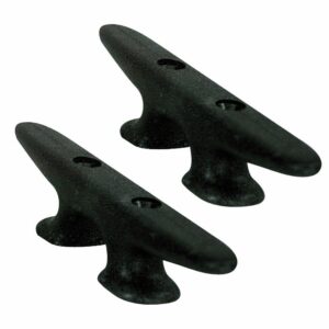 Image 1: Whitecap Black Nylon Cleat 8" Pair