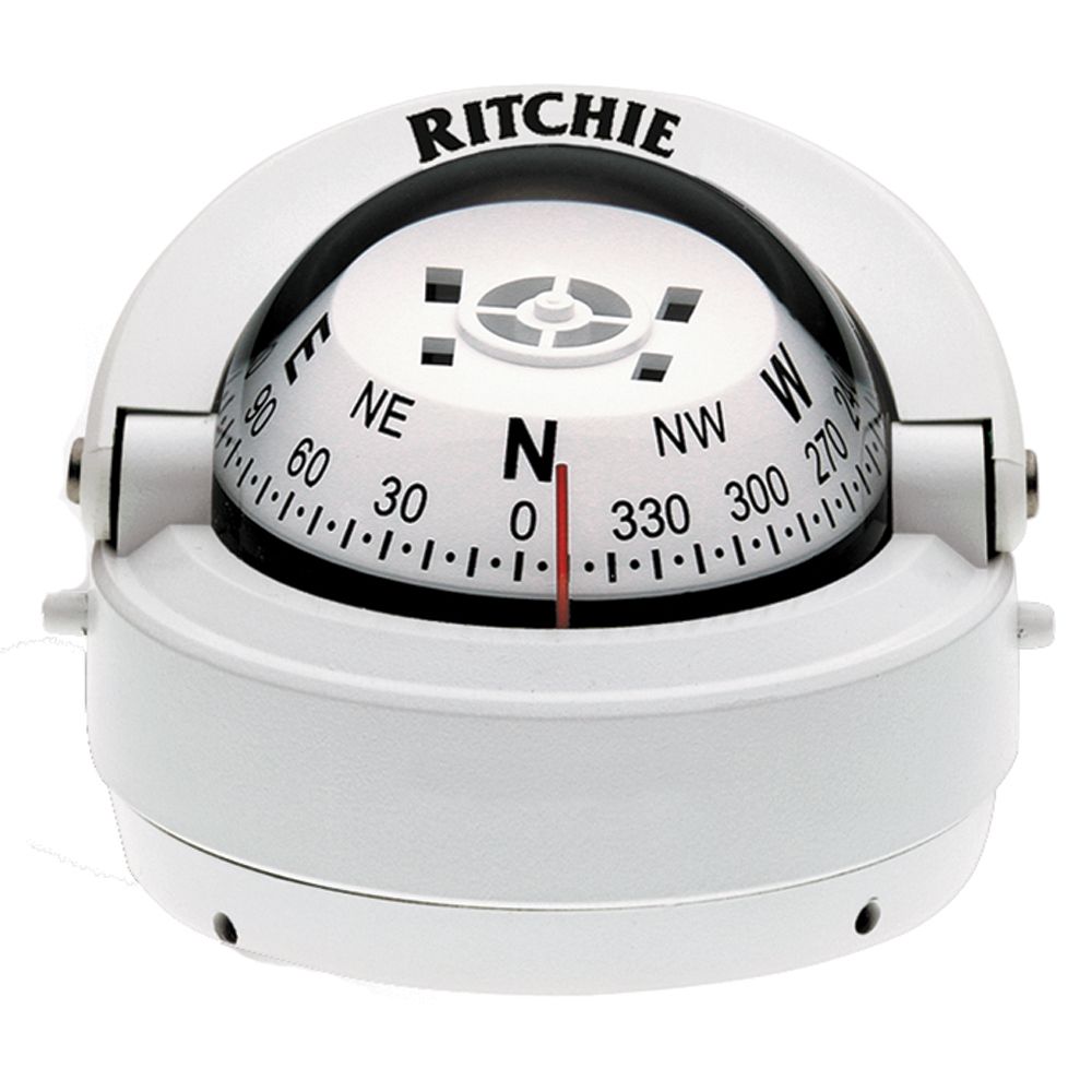 Image 1: Ritchie S-53W Explorer Compass - Surface Mount - White