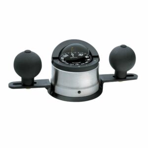 Image 1: Ritchie B-200P Navigator Steel Boat Compass - Binnacle Mount - Stainless Steel/Black