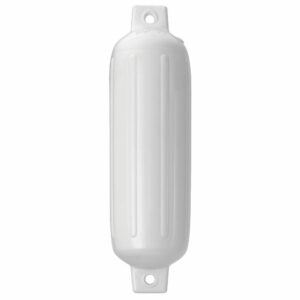 Image 1: Polyform G-1 Twin Eye Fender 3.5" x 12.8" - White