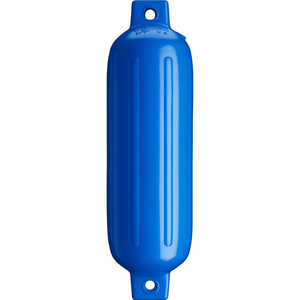Image 1: Polyform G-2 Twin Eye Fender 4.5" x 15.5" - Blue