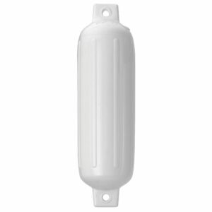 Image 1: Polyform G-2 Twin Eye Fender 4.5" x 15.5" - White