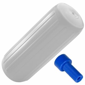 Image 1: Polyform HTM-3 Fender 10.5" x 27" - White w/Adapter