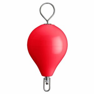 Image 1: Polyform 13.5" CM Mooring Buoy w/SS Iron - Red