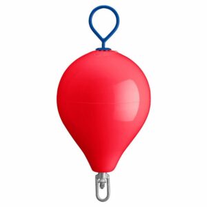 Image 1: Polyform 17" CM Mooring Buoy w/Galvanized Iron - Red