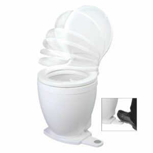 Image 1: Jabsco Lite Flush Electric 12V Toilet w/Footswitch