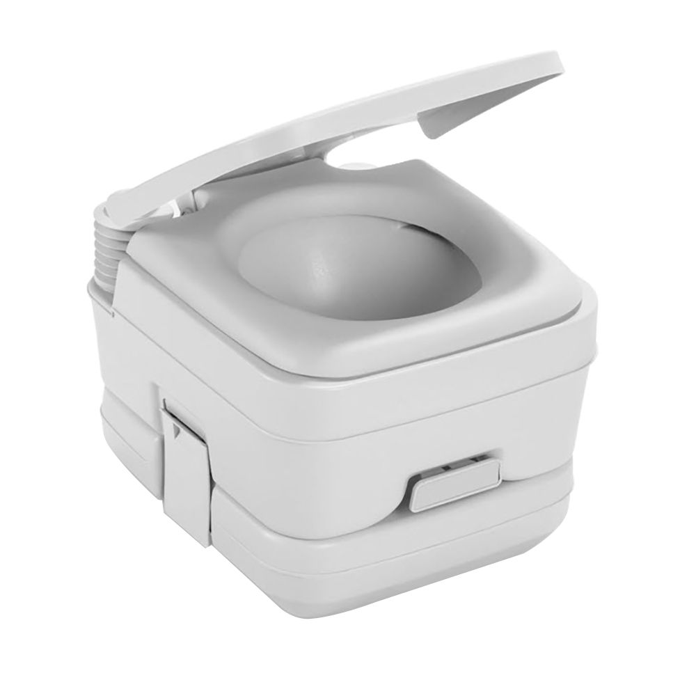Image 1: Dometic 964 MSD Portable Toilet w/Mounting Brackets - 2.5 Gallon - Platinum