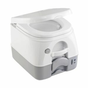 Image 1: Dometic™ 974 Portable Toilet w/Mounting Brackets -2.6 Gallon - Grey 
