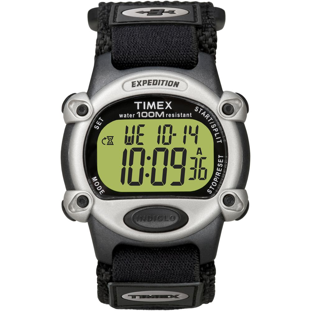 Image 1: Timex Expedition Mens Chrono Alarm Timer Silver/Black