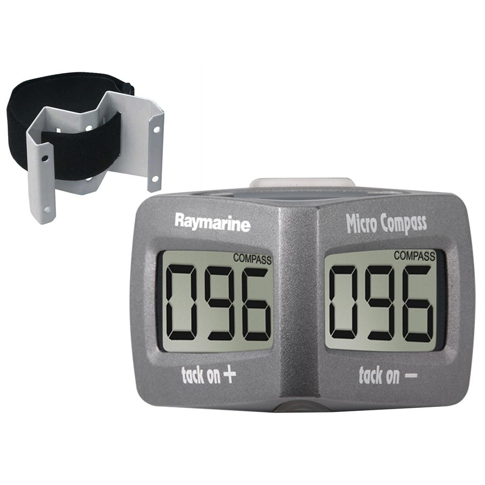 Image 1: Raymarine Wireless Micro Compass System w/Strap Bracket